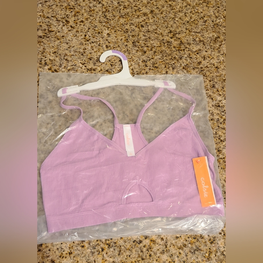 **ONLY 1 AVAILABLE** Women's Ribbed Bralette - Colsie Orchid XL